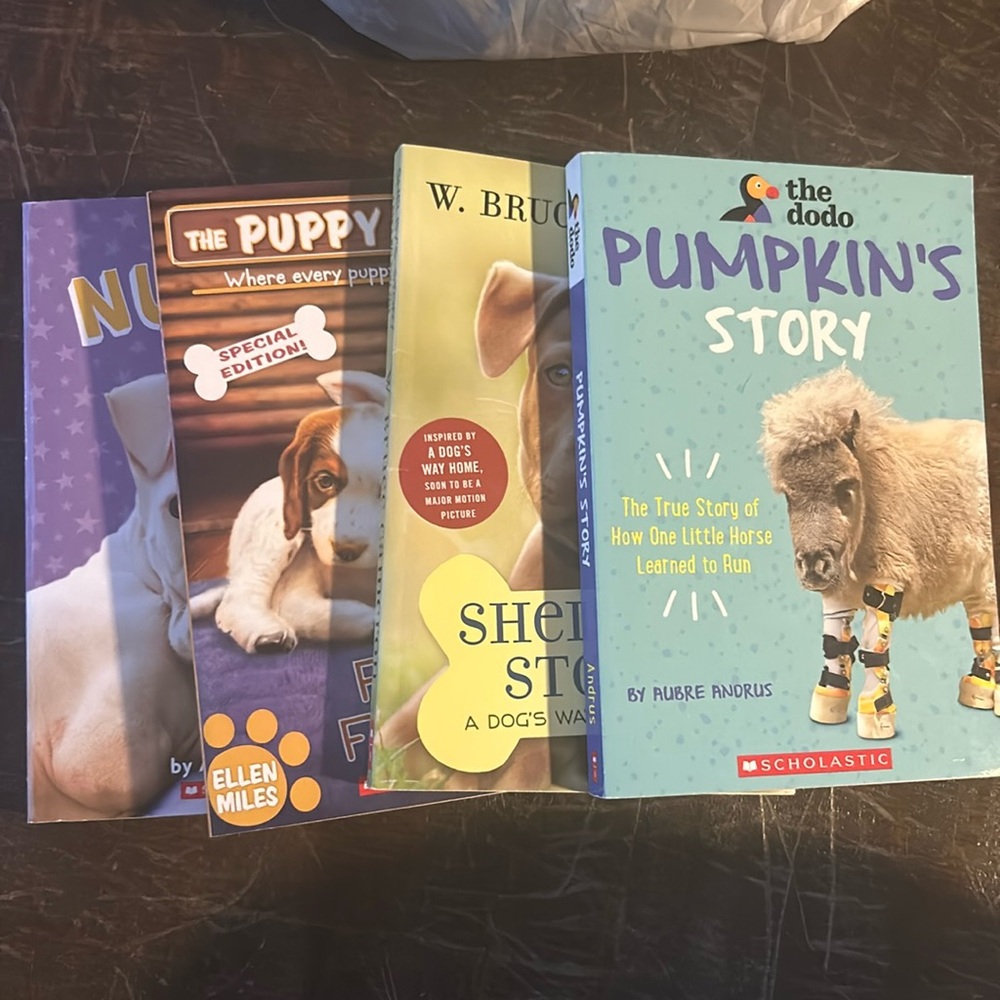 Set of four animal books